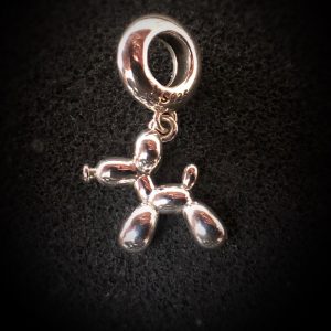 Balloon Dog Charm Silver