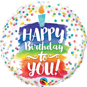 Happy Birthday To You Rainbow Cake 9" Microfoil