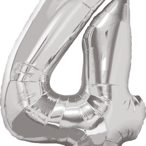 34" Number Four Silver