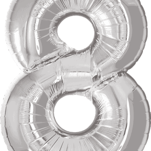 34" Number Eight Silver