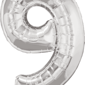 34" Number Nine Silver