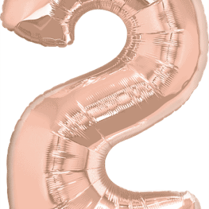34" Number Two Rose Gold