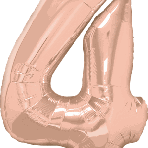 34" Number Four Rose Gold