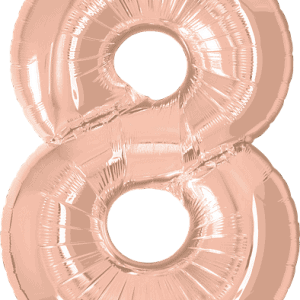 34" Number Eight Rose Gold