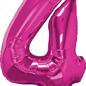 34" Number Four Magenta