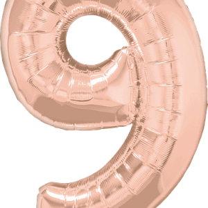 34" Number Nine Rose Gold