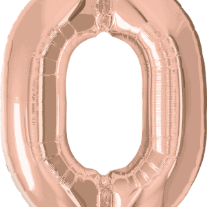 34" Number Zero Rose Gold