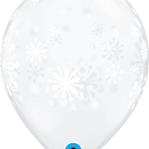 11'' Contemporary Snowflake Print Diamond Clear