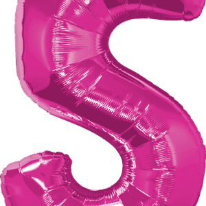 34" Number Five Magenta