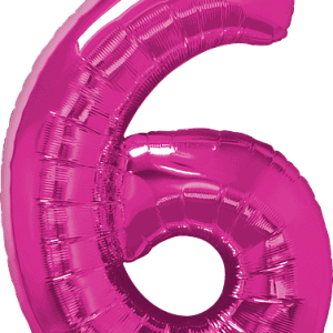 34" Number Six Magenta