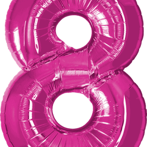 34" Number Eight Magenta