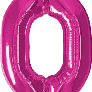 34" Number Zero Magenta