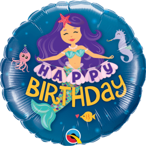 Happy Birthday Mermaid 9" Microfoil