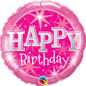 Birthday Pink Sparkle 9" Microfoil