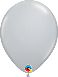 11" grey round balloon qualatex