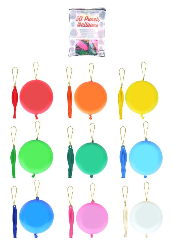 Punch Balloons 50 count party bag fillers.