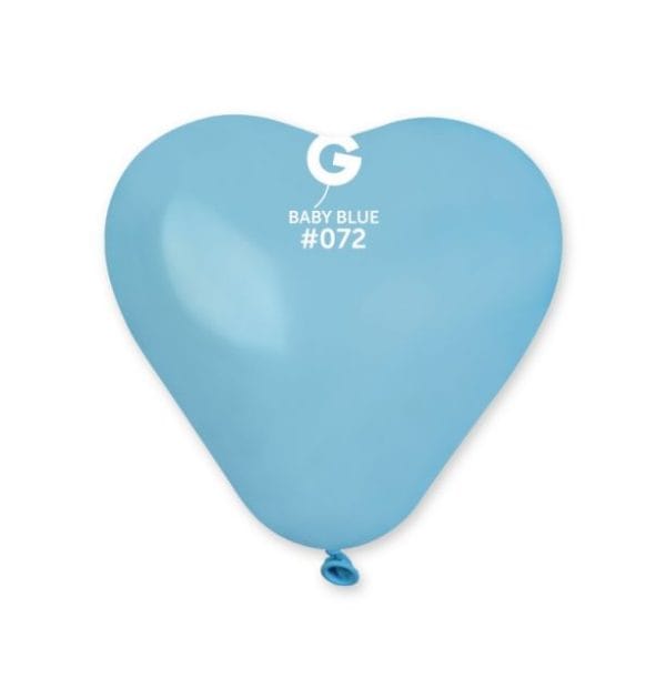 6" Hearts Baby Blue #072 - Gemar