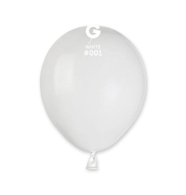 5" Round White #001 - Gemar