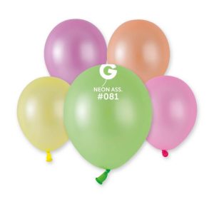 5" Round Neon Assortment #081- Gemar
