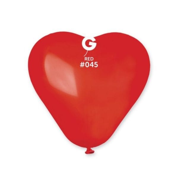 6" Hearts Red #045 - Gemar