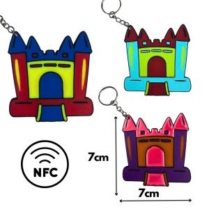 NFC Tappy Bouncy Castle Keyring